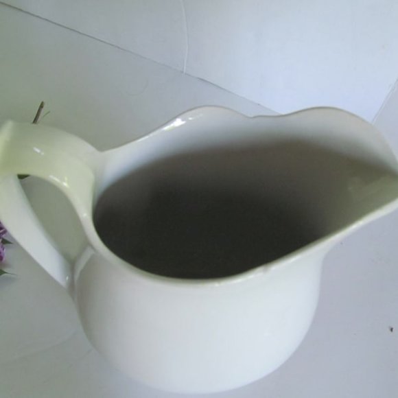 1800s Antique White Ironstone Pitcher White Decor Antique White Ironstone alcock - Picture 4 of 7